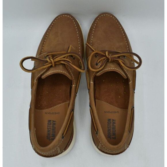 Johnston & Murphy Mens Size 8 Bower Oiled Full Grain Leather Slip On Loafers main image 6